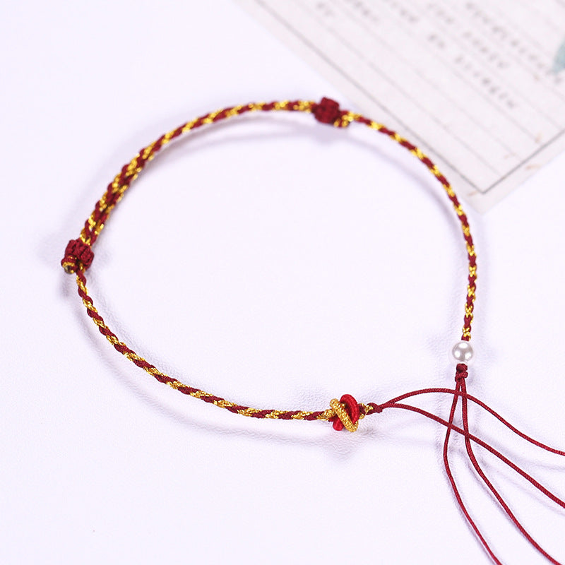 Elegant Serenity · Handwoven Pearl Bracelet