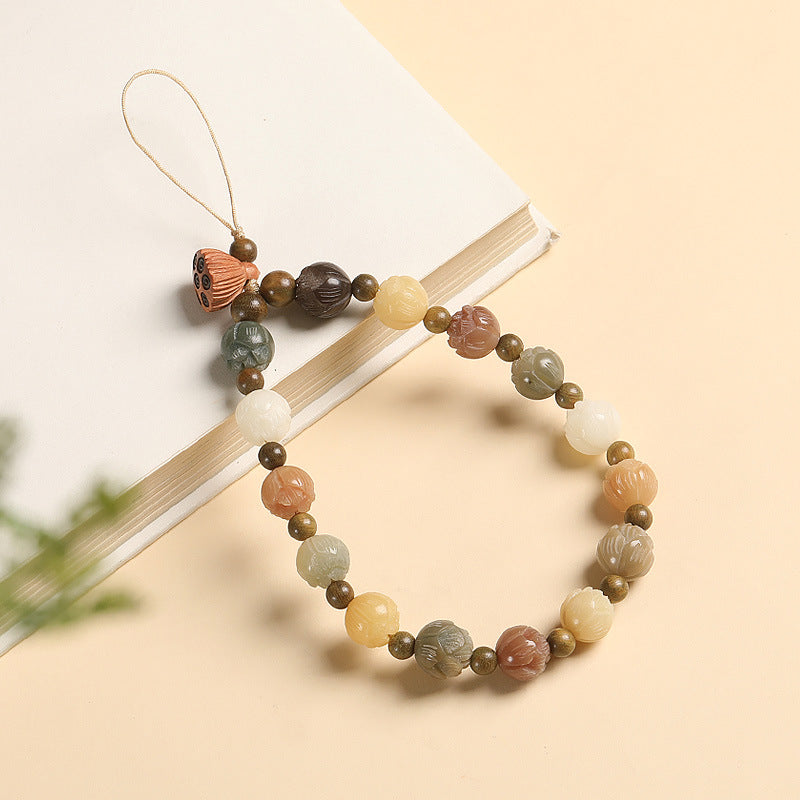 Camellia Agate Jade Lucky Bracelet