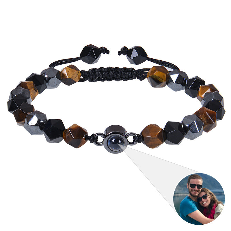Valentine's Day gift projection photo name bracelet