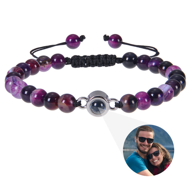 Valentine's Day gift projection photo name bracelet