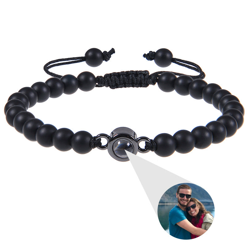 Valentine's Day gift projection photo name bracelet
